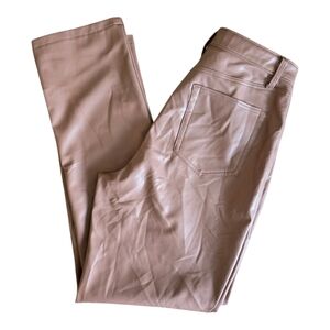 Abercrombie & Fitch The 90's Straight Ultra  High Rise faux leather pants 31/12L